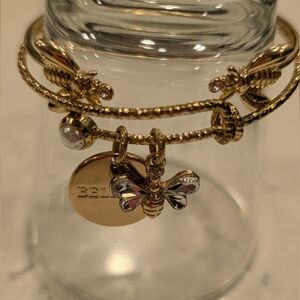 2 Gold Mary Kay Butterfly Charm Bracelet